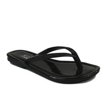 Kali Footwear Girl's Focus Jr. Patent Flip Flop Flat Glitter Sandals