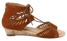 Esprit Women's Carol Caged Geometric Cutout Ghillie Open Toe Cork Wedge Sandal