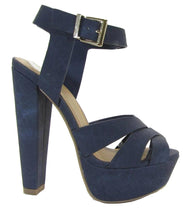 Delicious Women's Crisscross Strappy Platform Chunky Heel Sandal