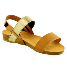 Refresh IE25 Women's Elastic Ankle Strap Flat Beach Sandal