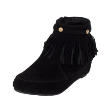 Bella Marie Campus-28 Womens Round Toe Moccasin Ankle High Faux Suede Boots