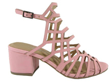City Classified Women's Geometric Caged Cutout Chunky Heel Sandal