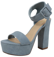 Delicious Women's Open Toe Thick Wide Strap Ankle Strap Block Heel Sandal