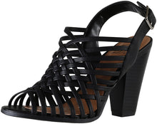 Delicious by Soda Women's Hills Slingback Caged Latticed High Heel Sandal