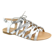 BELLA MARIE CHELSSI-10 Women's Lace Up Buckle Strap Gladiator Flat Sandals