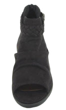 Soda Women's Brinley Braided Buckle Slouchy Peep Toe Bootie
