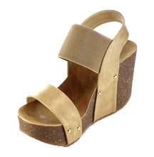 Refresh Women's Mara-10 Platform Cork Wedge High Heel Leather Sandal...