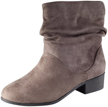 Soda Energy Women's Slouchy Pull On Low Block Heel Ankle Booties