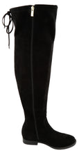 Top Moda Women's Over the Knee Drawstring Stretch Flat Block Heel Boot