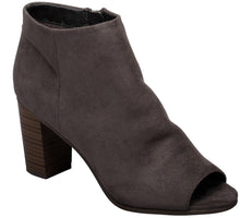Breckelle's Women's Stacked Chunky Heel Peep Toe Bootie