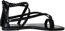 Anna by Anna Shoes Women's Kaycee-5 Braided Leatherette Flat Sandal