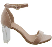 Top Moda Women's Strappy Clear Lucite Platform Heel Sandal