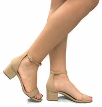 City Classified Women's Block Open Toe Ankle Strap Heeled Sandals