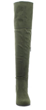 Refresh Footwear Women's Over The Knee Fold Down Block Heel Boot
