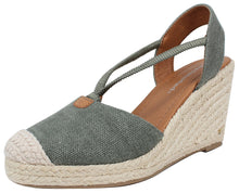 City Classified Women's Cap Toe Espadrille Wedge Sandal