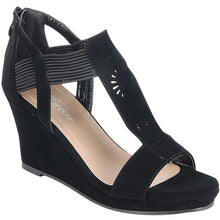 Forever Link Women's T-Strap Cutout Detail Zip Back Wedge Sandal...