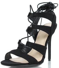 Wild Diva Women's Adele 236 Gladiator Lace Up Open Toe Strappy Ankle Wrap High Heel Pump