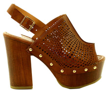Refresh Footwear Women's Peep Toe Slingback Clog Platform Sandal
