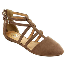 Betani FC42 Women's Double Ankle Strap T-strap Ballerina Flats Half Size Big