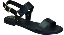 Breckelle's Women's Strappy Slingback Buckle Flat Sandal