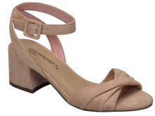 Breckelle's Women's Strappy Twist Front Open Toe Block Heel Sandal