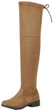 Forever Link Womens Over Knee High Drawstring Tie Lace Up Chunky Thick Heel Boots