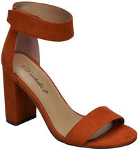 Breckelle's Women's Ankle Wrap Open Toe Chunky Stacked Block Heel Sandal