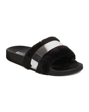 Women Metallic Band Furry Sandal - Casual, Home, Street - Fuzzy Slipper - GC60 By Cape Robbin