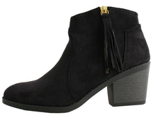 Soda Women's Rowley Sueded Western Ankle Bootie
