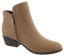Top Moda Women's Closed Round Toe Zipper Chunky Stacked Block Heel Ankle Bootie