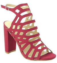 Bella Marie Women's Caged Cutout Gladiator Stacked Platform Heel Sandal