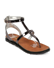 Refresh EE08 Women Metallic Ankle Strap Buckle Gladiator Thong Sandal