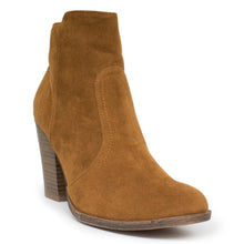 Breckelle's Womens Almond Toe Faux Suede Think Chunky Heel Cowboy Ankle Bootie