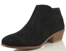 Wild Diva Women's Round Toe Stacked Heel Low Heel Western Ankle Bootie