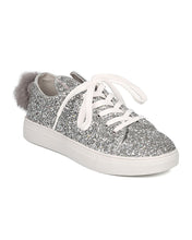 Women Glitter Bunny Ear and Tail Sneaker - Casual, Girls Night, School - Rabbit Sneaker - GF98 By Wild Diva