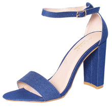 Glaze Women's Single Band Chunky Heel Sandal With Ankle Strap