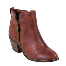 Reneeze POLO-01 Women's Zipper Stacked Chunky Heels Strappy Ankle Booties