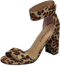 Breckelle's Women's Ankle Wrap Open Toe Chunky Stacked Block Heel Sandal