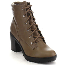 Breckelle's RANGER-21 Women's Basic Block Heel Lace Up Military Ankle Booties