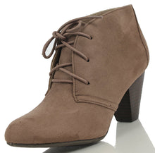 City Classified Women's Owena Lace Up Chunky High Heel Ankle Bootie