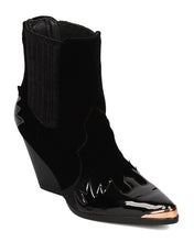Women Flame Pattern Cowboy Boot - Block Heel Western Boot - Chunky Heel Ankle Boot - HK88 By Cape Robbin