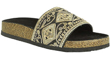 Refresh Footwear Women's Embroidered Slip On Platform Slide Sandal