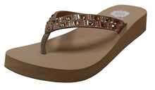 Yellow Box Women's Tutsi Rhinestone Comfort Foam Wedge Flip Flop Sandal