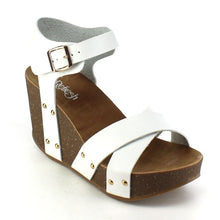 Refresh Mara-05 Womens Ankle Strap Comfort Criss Cross Platform Wedge Sandals