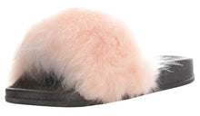 Cape Robbin Moira-5 Women Flip Flop Faux Fuzzy Fur Slide Slip On Flat Sandal Shoe Slipper