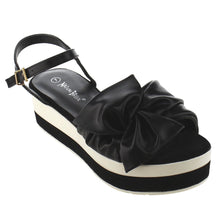 Nature Breeze FJ17 Women's Plaform Wedge Heel Ruched Bow Tie Dress Sandals