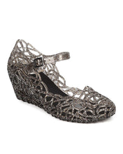 Women Glitter Jelly Mary Jane Wedge - Dressy, Cosplay, Day Date - Perforated Wedge Heel - GD78 By Wild Diva