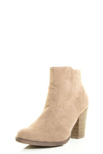 Breckelle's Womens Almond Toe Faux Suede Think Chunky Heel Cowboy Ankle Bootie