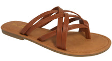 Jynx Women's Lattice Woven Slip On Flat Sandal
