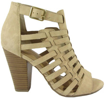 Delicious Women's Cutout Caged Buckle Stacked Chunky Heel Bootie